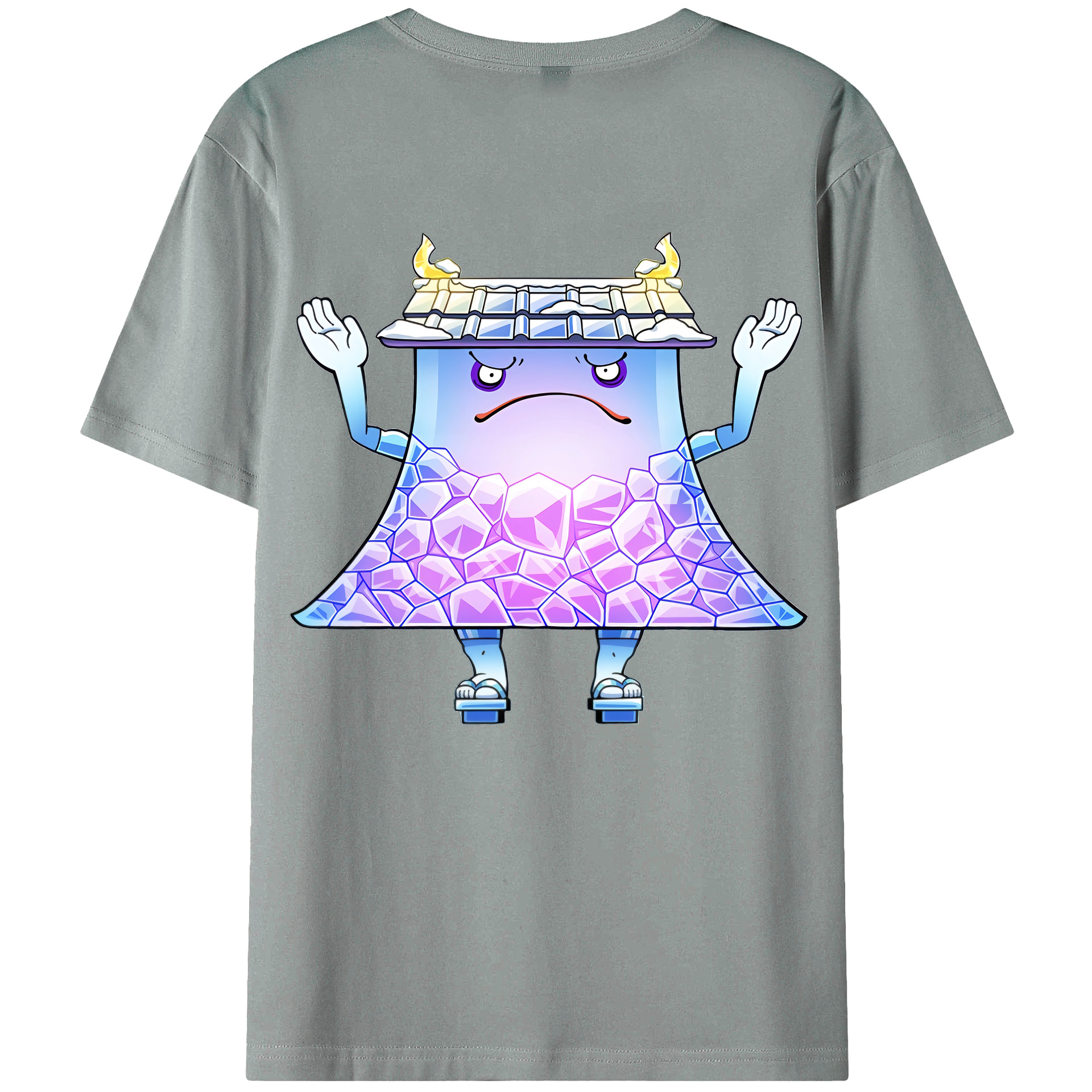 （画像用） 妖怪ウォッチ Yo-kai Watch 綿100％ メンズ半袖Tシャツ（バックプリント） 通気性